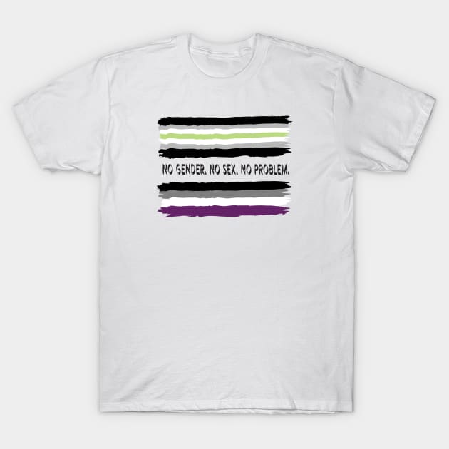 No Gender. No Sex. No Problem. T-Shirt by BiOurPride